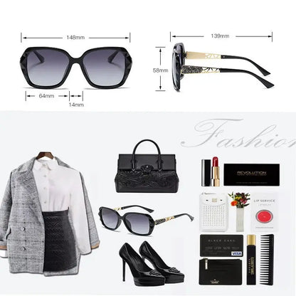 The new 2022 big box polarized sunglasses han edition tide female uv web celebrity sunglasses driving round glasses female by All Mart Bristol Ltd