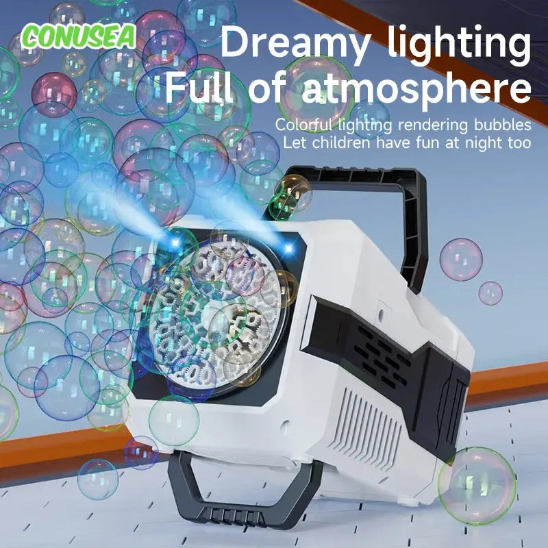 Spaceman Bubble Gun Electric Bubbles Machine Guns Fully Automatic 12 Holes Space Soap Bubble Summer Outdoor Weeding Toys for Kid by All Mart Bristol Ltd