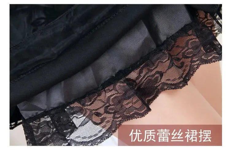 Zuolunouba Summer Slim Preppy Skirt Women Flower Bow Mini Tutu Style Elasticity Lace Skirts Shorts Lady High Waist Student by All Mart Bristol Ltd