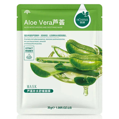 10pcs Natural Plant Facial Mask Moisturizing Oil Control Anti-Aging Fruit Aloe Korean Sheet Face Mask Beauty Skin Care Prodcuts by All Mart Bristol Ltd