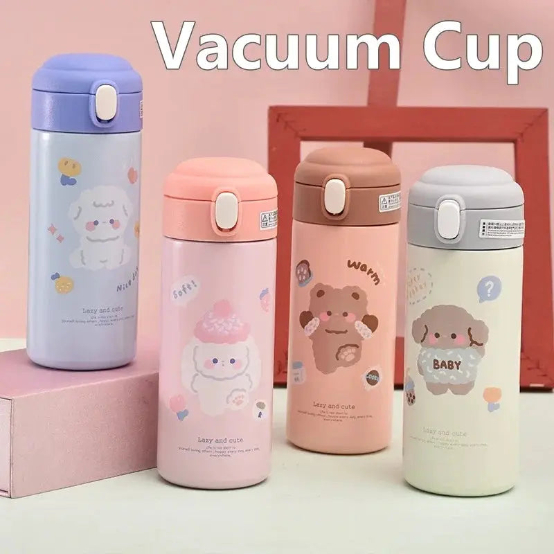 380ML Thermos Vacuum Flask Cute Cartoon 304 Stainless Steel Thermal Water Bottle Insulated Straw Cups Tumbler Drinkware by All Mart Bristol Ltd