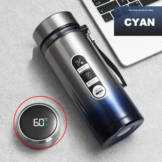 LED Temperature 500ML-1Liter Stainless Steel Thermos Bottle withDisplay Sus304 Tea Water Bottle Vacuum Flask Portable Cups by All Mart Bristol Ltd
