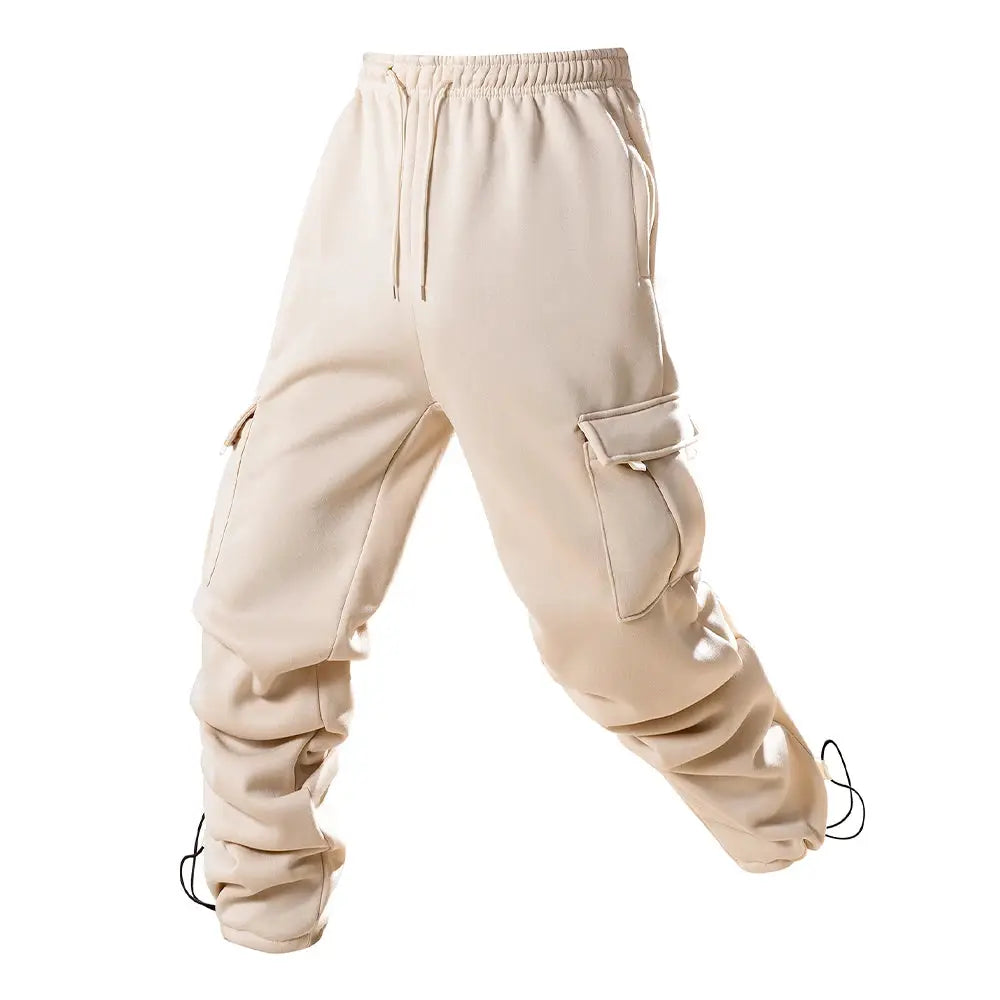 Men's Joggers Pants Loose Drawstring Long Pants Men Multi-pocket Sweatpants Casual Cargo Trousers For Men Fitness by All Mart Bristol Ltd