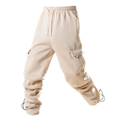 Men's Joggers Pants Loose Drawstring Long Pants Men Multi-pocket Sweatpants Casual Cargo Trousers For Men Fitness by All Mart Bristol Ltd