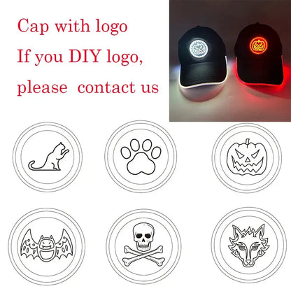 Wholesale Baseball Caps Night Glow Light Cap Boys Girls Fashion Headwear Costumes Accessory Caps Hats by All Mart Bristol Ltd