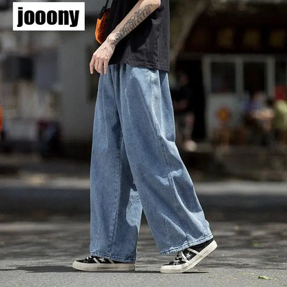 Men's Jeans Hip Hop Streetwear Skateboard Neutral Denim Trousers Men Jeans Wide Leg Denim Cargo Jean Pants Loose Straight Baggy by All Mart Bristol Ltd