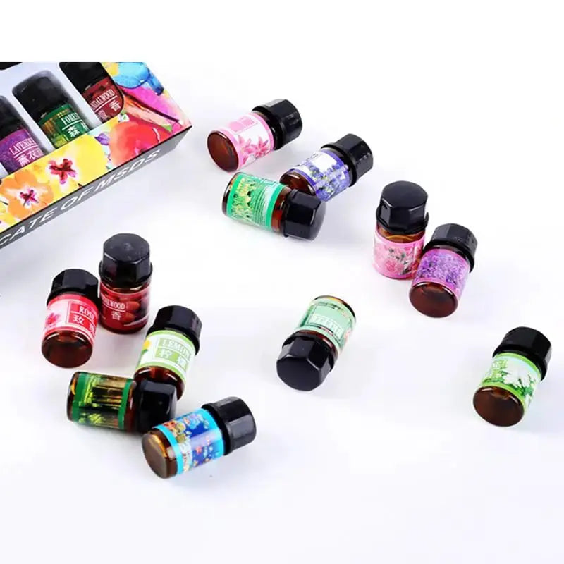 Essential Oil Set 12-bottle 3ML/0.13oz Defuse Essential Oils Water-soluble Natural Essential Oils For Diffuser Humidifier by All Mart Bristol Ltd
