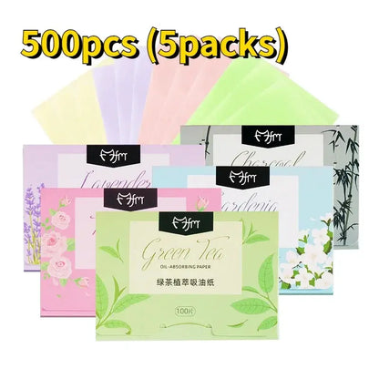 5 Box Matte Face Wipes Oil Control Oil-absorbing Face Cleaning Beauty Makeup Tools Accessories Facial Oil Blotting Sheets Paper by All Mart Bristol Ltd