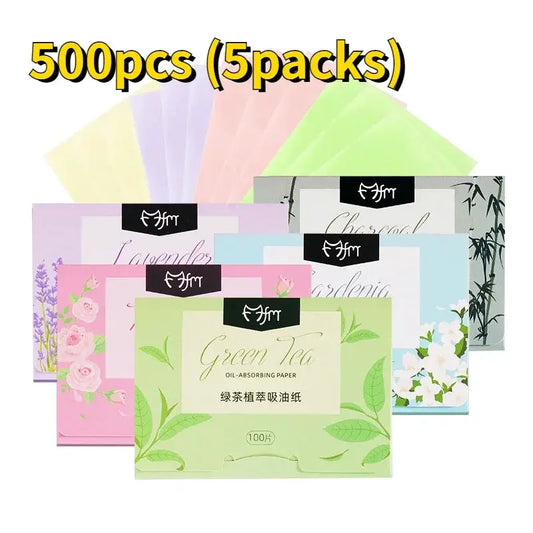 5 Box Matte Face Wipes Oil Control Oil-absorbing Face Cleaning Beauty Makeup Tools Accessories Facial Oil Blotting Sheets Paper by All Mart Bristol Ltd