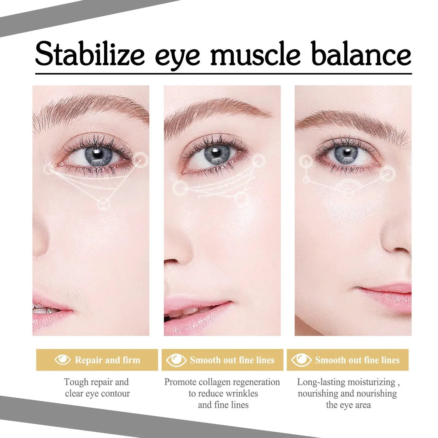 Anti Wrinkle Eye Cream Remove Eye Bags Puffiness Lifting Firming Smooth Skin Care Moisturizing Instant Eye Massage Cream by All Mart Bristol Ltd