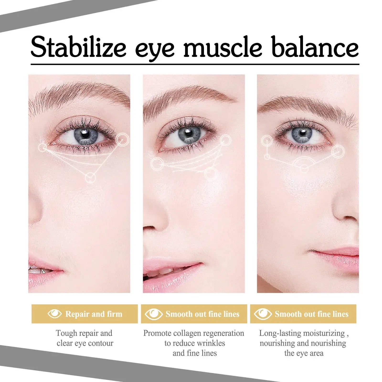 Anti Wrinkle Eye Cream Remove Eye Bags Puffiness Lifting Firming Smooth Skin Care Moisturizing Instant Eye Massage Cream by All Mart Bristol Ltd