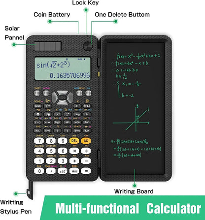 Solar Scientific Calculator with LCD Notepad 417 Functions Professional Portable Foldable Calculator for Students Upgraded 991ES by All Mart Bristol Ltd