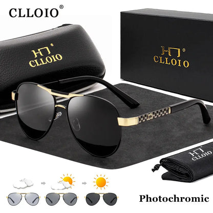 CLLOIO Top Brand Designer Photochromic Sunglasses Men Women Polarized Sun Glasses Chameleon Anti-glare Driving Oculos de sol by All Mart Bristol Ltd