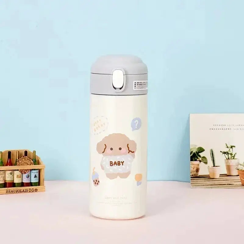 380ML Thermos Vacuum Flask Cute Cartoon 304 Stainless Steel Thermal Water Bottle Insulated Straw Cups Tumbler Drinkware by All Mart Bristol Ltd