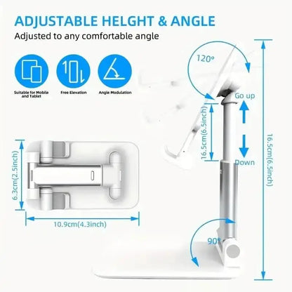 Foldable Desk Mobile Phone Holder Stand For IPhone IPad Xiaomi Adjustable Desktop Tablet Holder Universal Table Cell Phone Stand by All Mart Bristol Ltd