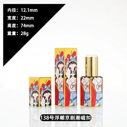4g Lipstick Tube Cosmetic Jar Multi-patterned Square Shape Empty DIY Lip Balm Lipstick Tube Sinicism Makeup Container Portable by All Mart Bristol Ltd