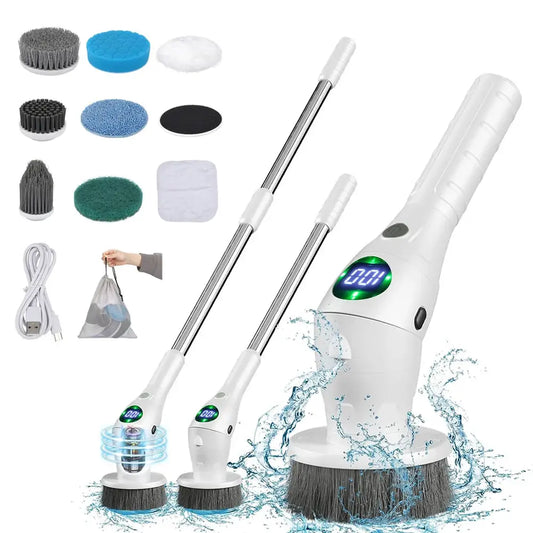 Electric Cleaning Brush 8 in 1 Multifunctional Household Wireless Rotatable Cleaning Brush For Bathroom Kitchen Windows Toilet by All Mart Bristol Ltd