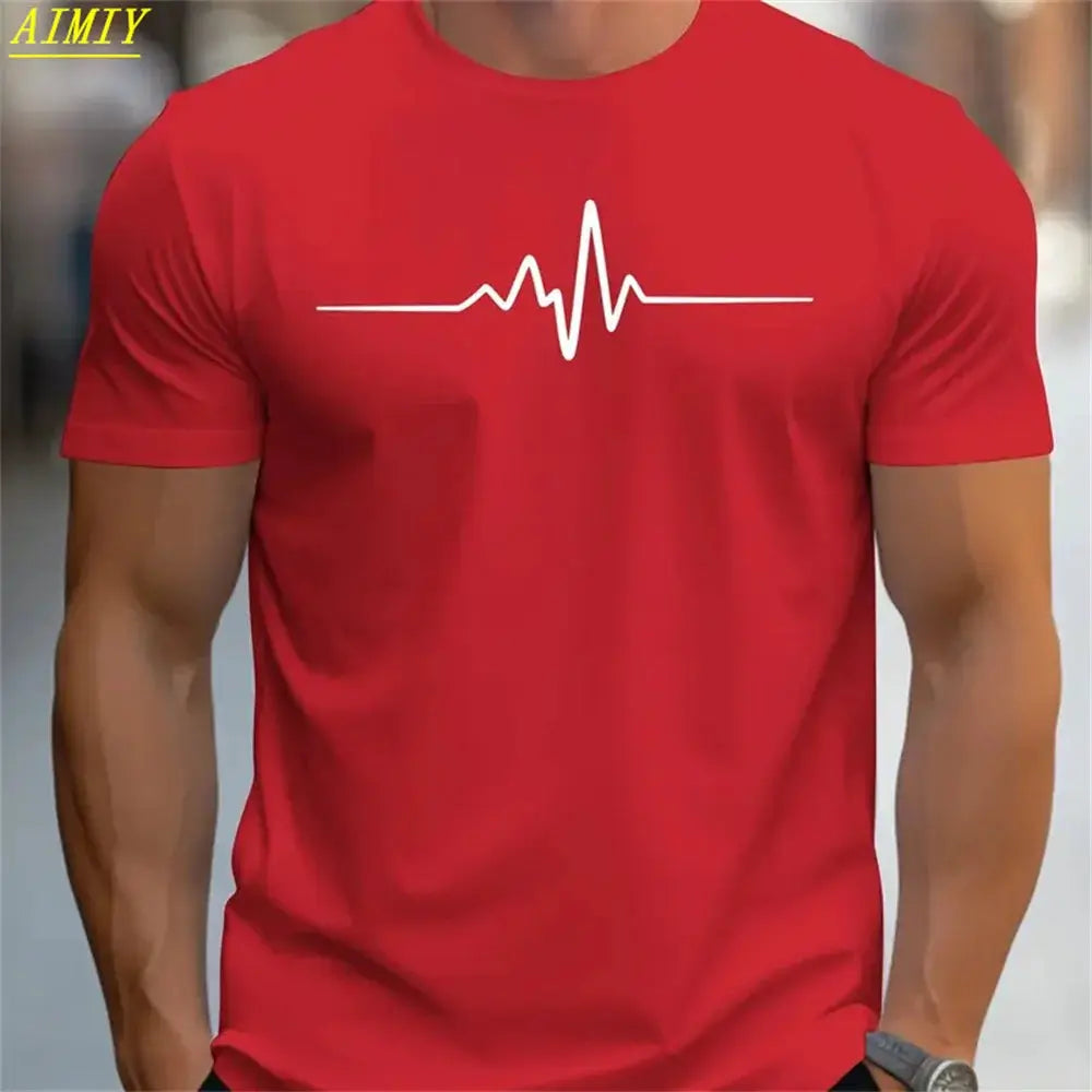 Summer Men's T-shirt Top Casual Loose Fit Oversized T-shirt PARI Letter Pattern Printed Round Neck Short Sleeved Homme Vêtement by All Mart Bristol Ltd