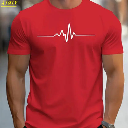 Summer Men's T-shirt Top Casual Loose Fit Oversized T-shirt PARI Letter Pattern Printed Round Neck Short Sleeved Homme Vêtement by All Mart Bristol Ltd