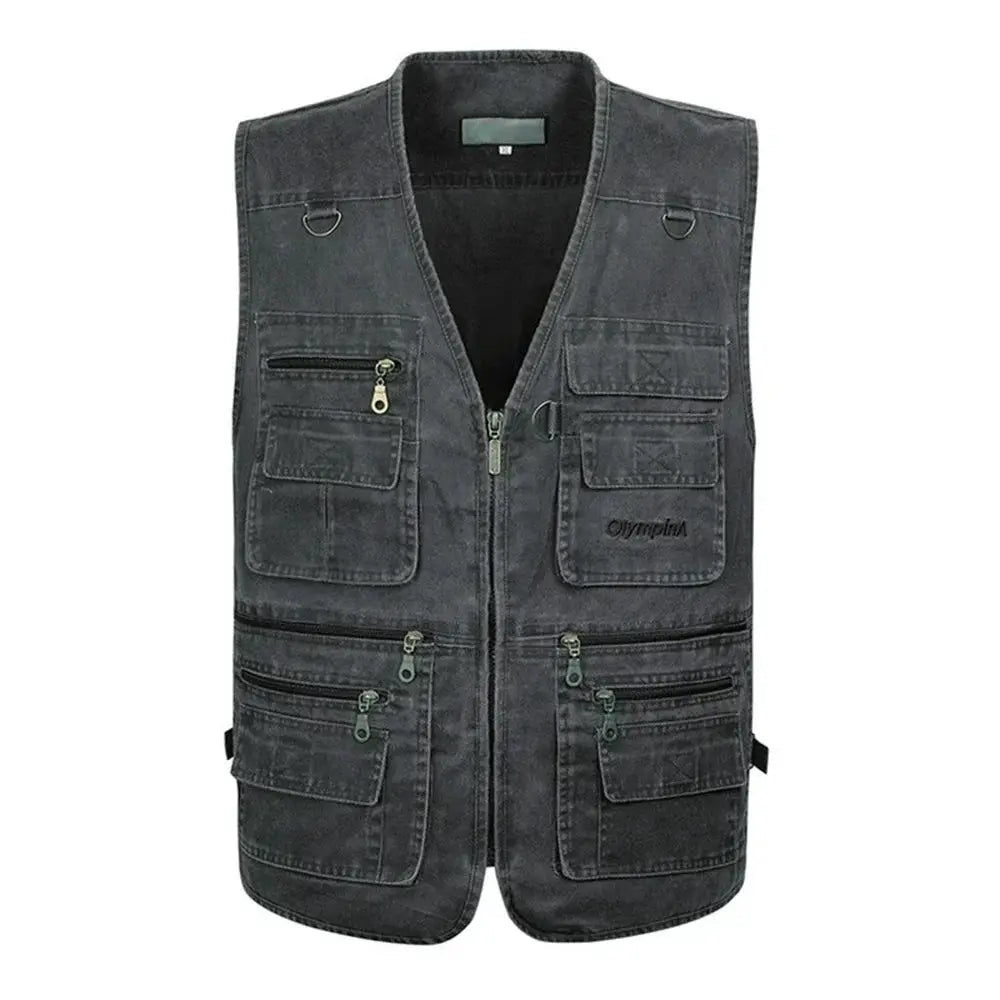 8XL 9XL 10XL New Male Casual Summer Big Size Cotton Sleeveless Vest With Many 16 Pockets Men Multi Pocket Photograph Waistcoat by All Mart Bristol Ltd