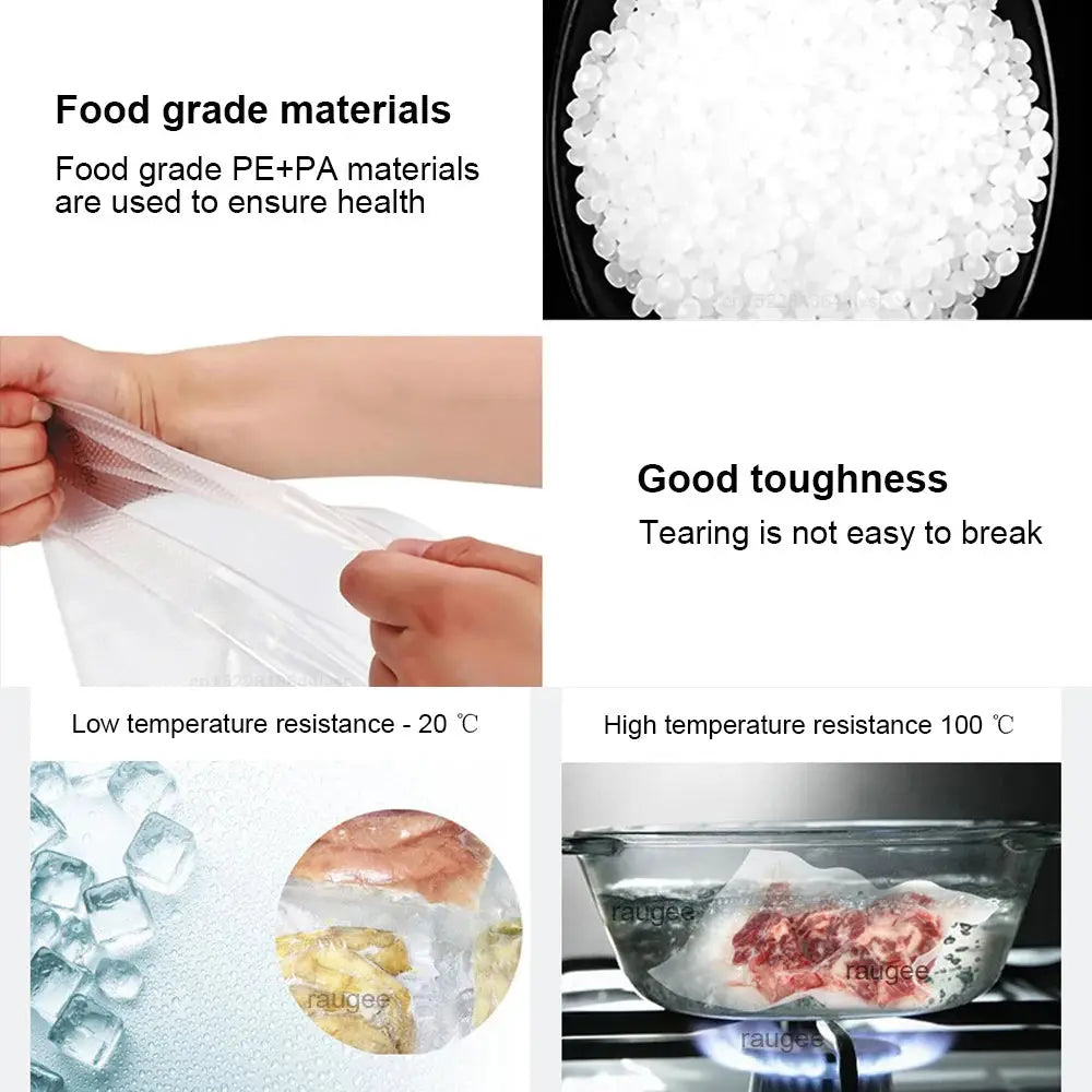 100 Count Food Vacuum Sealer Storage Bags for Z-21 by All Mart Bristol Ltd