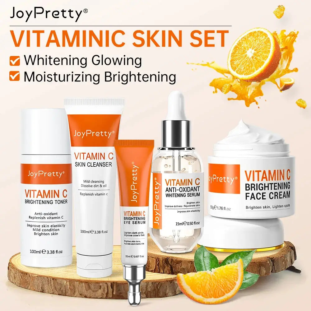 Vitamin C for Face Whitening Set Dark Spots Removal Cream Skincare Kits Eye Lightening Moisturizing Facial Serum Skin Care by All Mart Bristol Ltd