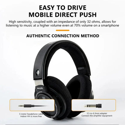 Philips SHP9500 Head-mounted Wired Headphones HiFi Stereo Earphone Monitor Class Music Earbuds E-sports Game Universal Headset by All Mart Bristol Ltd