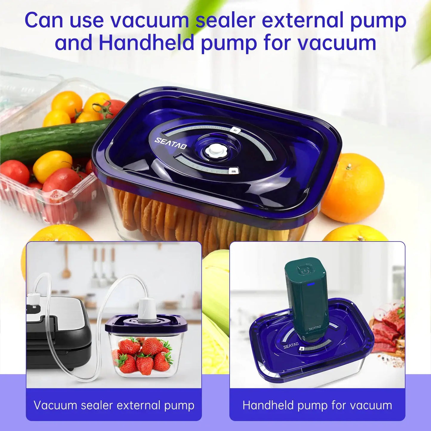 Electric Handheld Vacuum Sealer and Reusable Food Storage Bags by All Mart Bristol Ltd