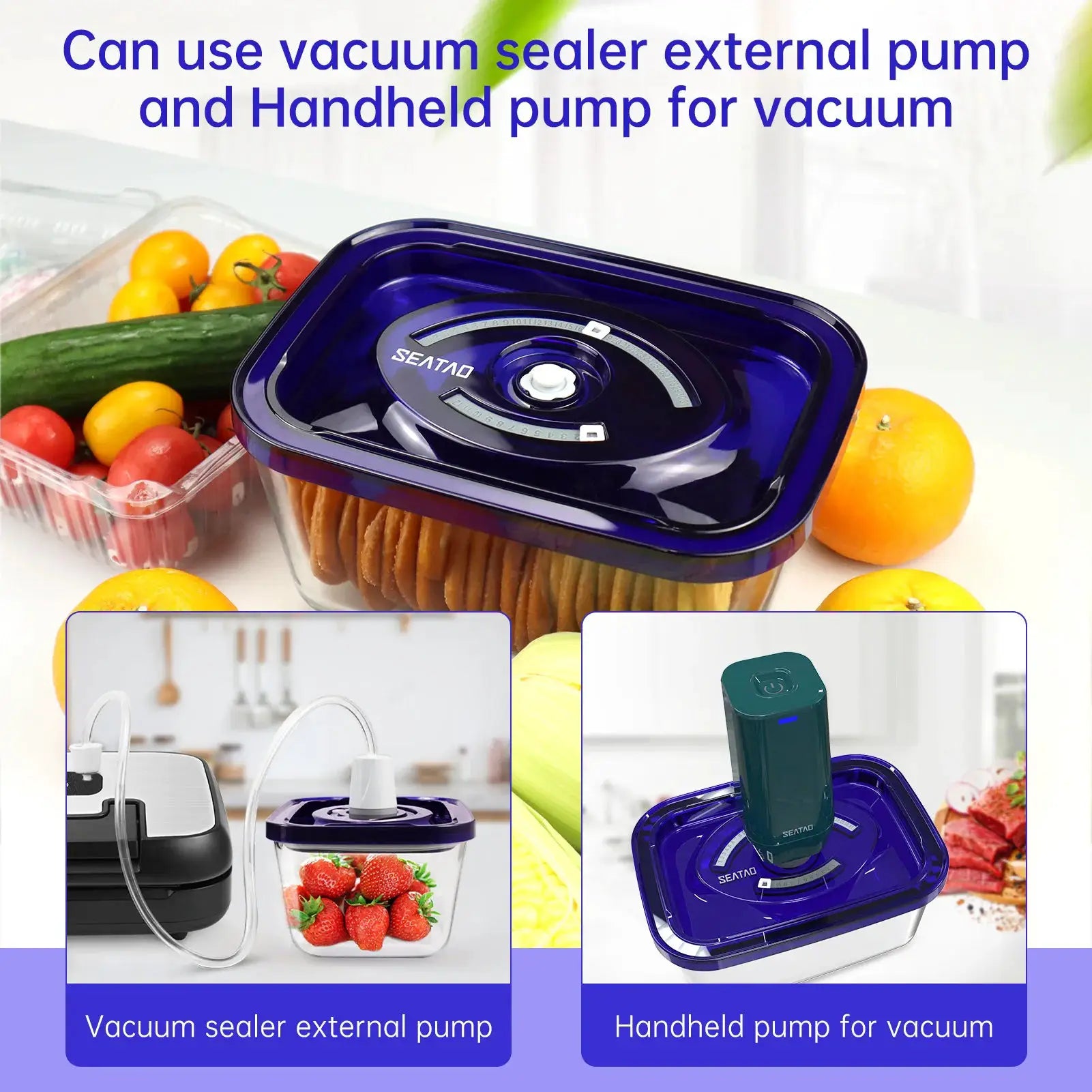 Electric Handheld Vacuum Sealer and Reusable Food Storage Bags by All Mart Bristol Ltd