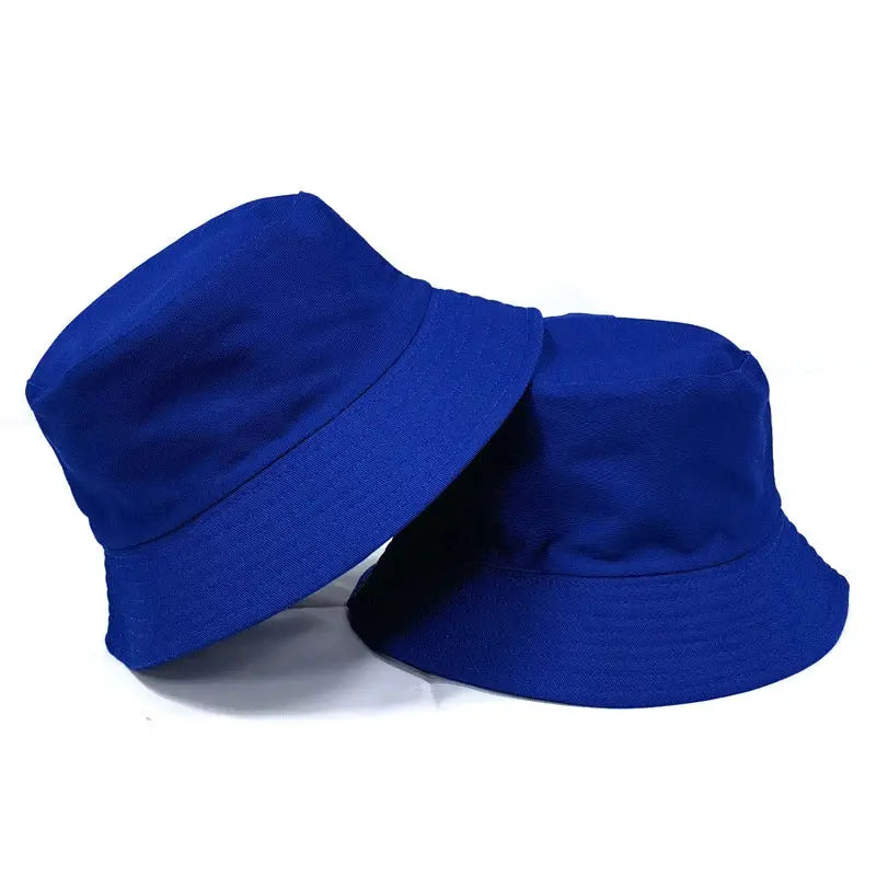 Black Solid Dots Bucket Hat Two Side Wear Unisex Simple Bob Caps Hip Hop Gorros Men Women Panama Cap Beach Fishing Boonie Sunhat by All Mart Bristol Ltd