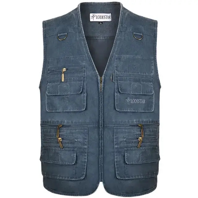 8XL 9XL 10XL New Male Casual Summer Big Size Cotton Sleeveless Vest With Many 16 Pockets Men Multi Pocket Photograph Waistcoat by All Mart Bristol Ltd