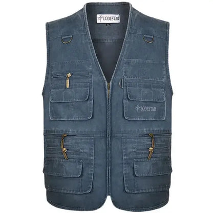 8XL 9XL 10XL New Male Casual Summer Big Size Cotton Sleeveless Vest With Many 16 Pockets Men Multi Pocket Photograph Waistcoat by All Mart Bristol Ltd