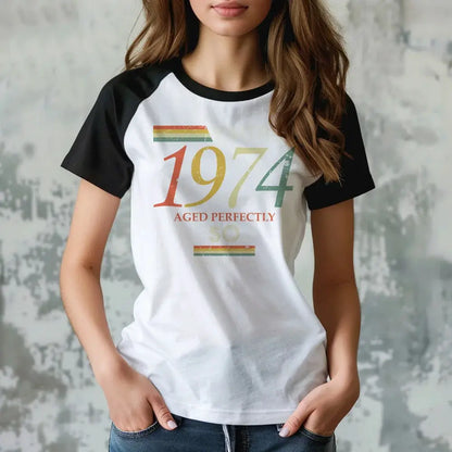 1974 tshirt women Y2K t shirt girl funny clothing by All Mart Bristol Ltd