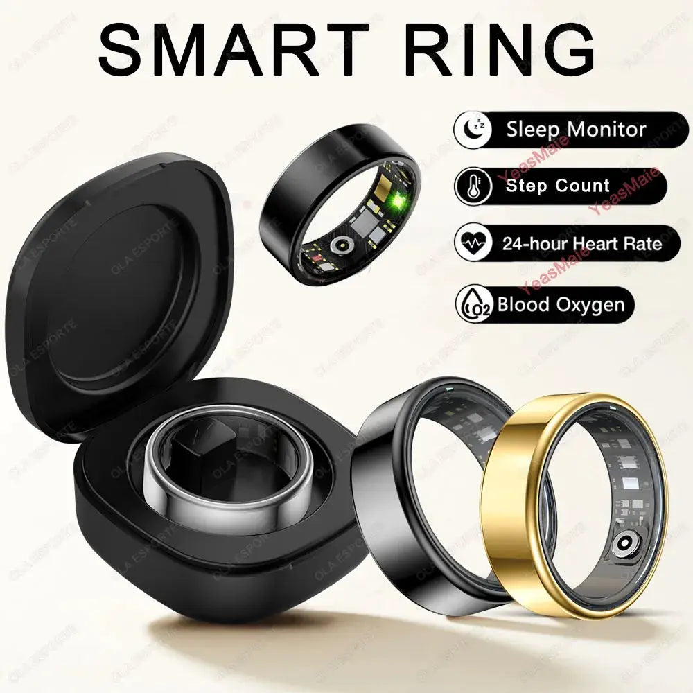 2026 New Smart Ring Men Women, Heart Rate Blood Oxygen and Sleep Monitor Smartring IP68 & 5ATM Waterproof, Multi-sport Mode Ring by All Mart Bristol Ltd