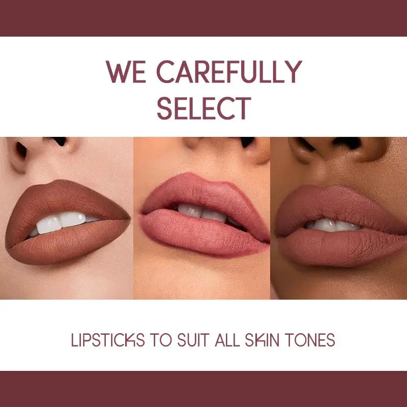 USHAS 12 Color Lip Liner + LIPSTICK Set Easy Coloring Matte Lipstick Long lasting nude red lipstick by All Mart Bristol Ltd