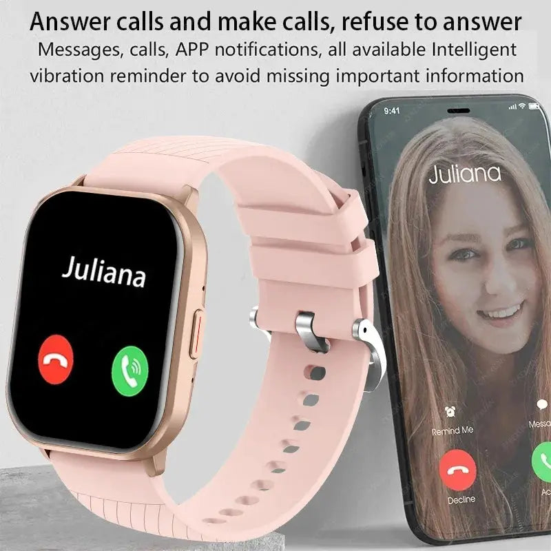 2026 New Lady fashion Smart Watch Men Women Heart Rate Blood Pressure Fitness Tracker Bluetooth Call Smartwatch Man For Android by All Mart Bristol Ltd