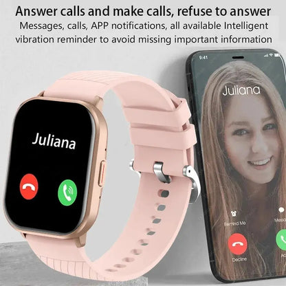 2026 New Lady fashion Smart Watch Men Women Heart Rate Blood Pressure Fitness Tracker Bluetooth Call Smartwatch Man For Android by All Mart Bristol Ltd