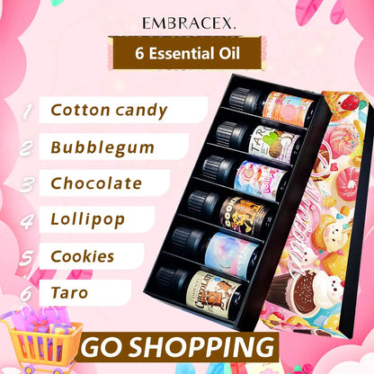 6PC/1PC 10ML Delicious Essential Oils Skincare Women Perfume Chocolate Cookies Lollipop Taro Cotton Candy Bubble Gum Sweet Gift by All Mart Bristol Ltd