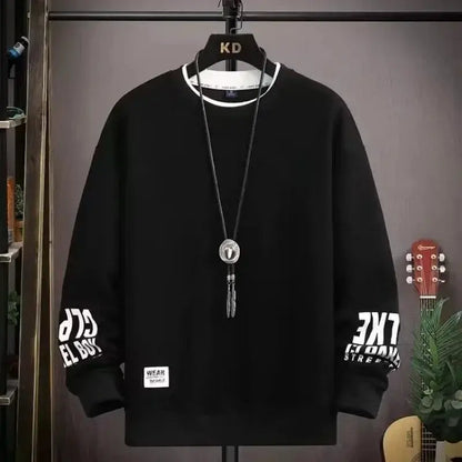 Spring Autumn Men Clothing Sweatshirt Korean Fashion Harajuku O-Neck Long Sleeve Sweatshirt Men Casual Streetwear Hoodies Men by All Mart Bristol Ltd