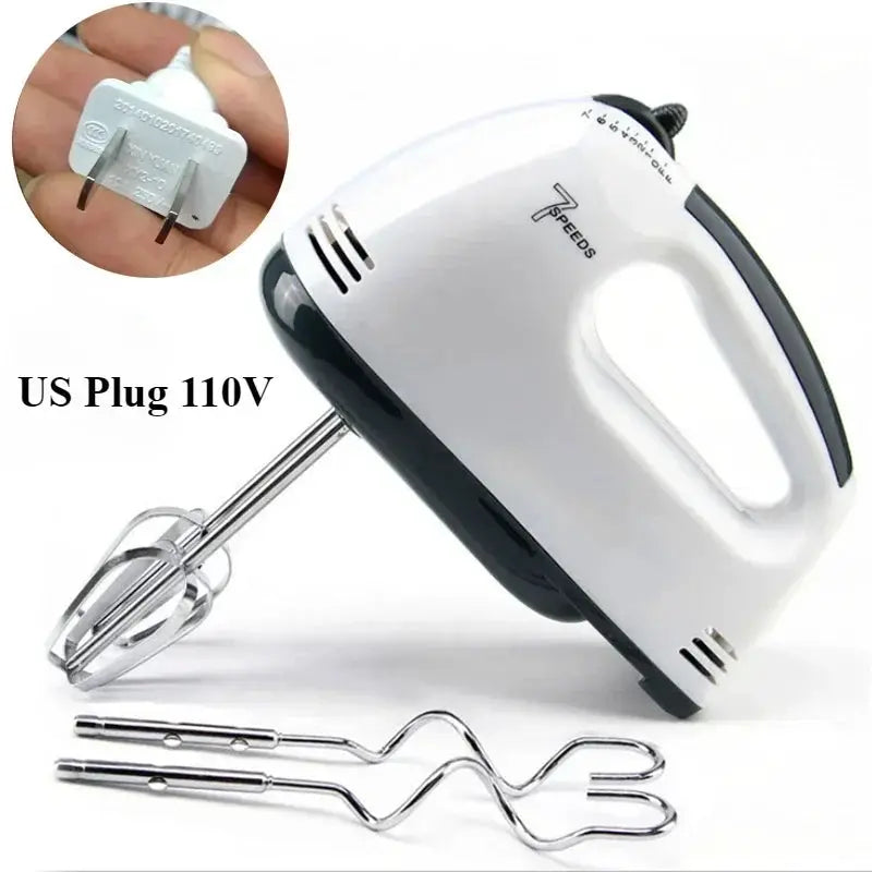 Handheld Electric Egg Beater, Household Automatic Mixer, Handheld Food Cake Bread Baking Dough Mixer, 7-speed Cream Blender by All Mart Bristol Ltd
