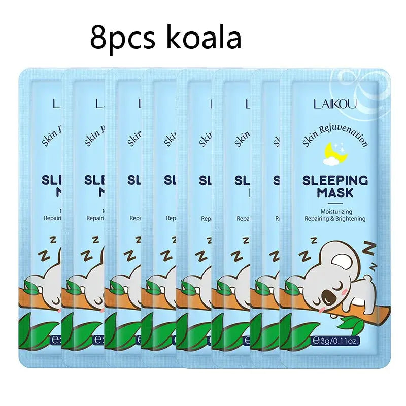 8pcs LAIKOU Moisturizing Facial Mask Hydrating Sleeping Face Sheet Masks Face Mask Beauty Korean Skin Care Products by All Mart Bristol Ltd