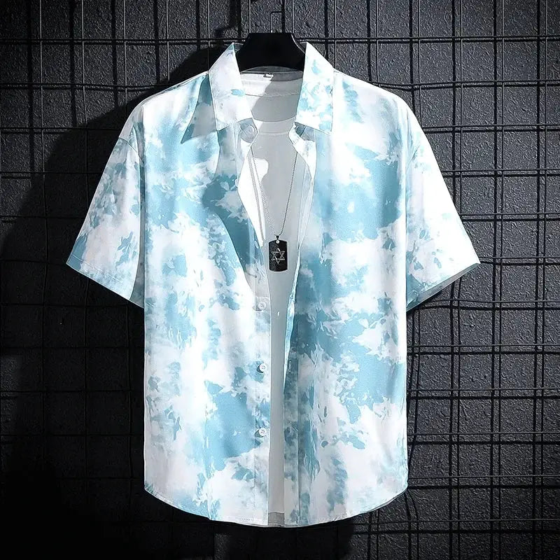Men and Women's Short-Sleeved Printed Shirt, Casual Beach Clothes, Personality Thin Couple Tops, New by All Mart Bristol Ltd