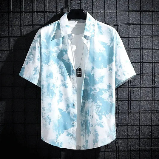 Men and Women's Short-Sleeved Printed Shirt, Casual Beach Clothes, Personality Thin Couple Tops, New by All Mart Bristol Ltd