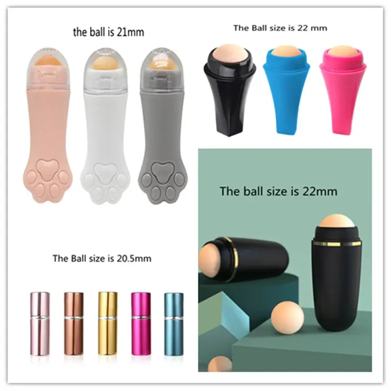 2Units Oil-Absorbing Volcanic Stone Multi-size Washable Reusable Face Roller Ball Natural Volcanic for Excess Oil Blotting Tools by All Mart Bristol Ltd