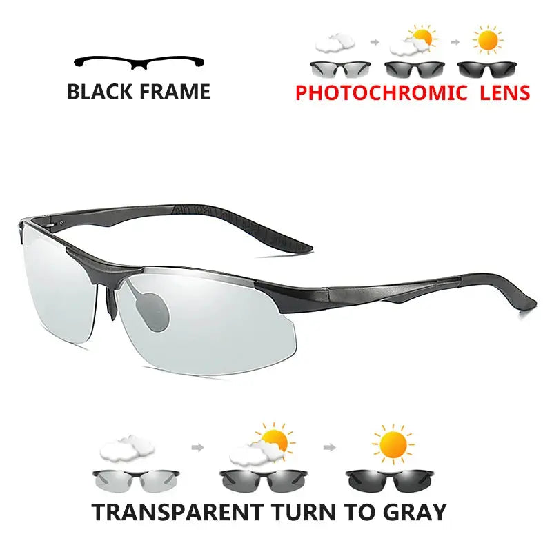 Aluminum Photochromic Polarized Sunglasses Man Driving Sun Glasses Male Outdoor Sport Eyewear Anti-UV oculos de sol masculino by All Mart Bristol Ltd