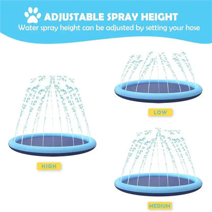 Dog Swimming Pool Pet Inflatable Spray Mat Dog Cooling Pad Outdoor Cat Interactive Fountain Toy Pet Sprinkler Pad Dogs Supplies by All Mart Bristol Ltd
