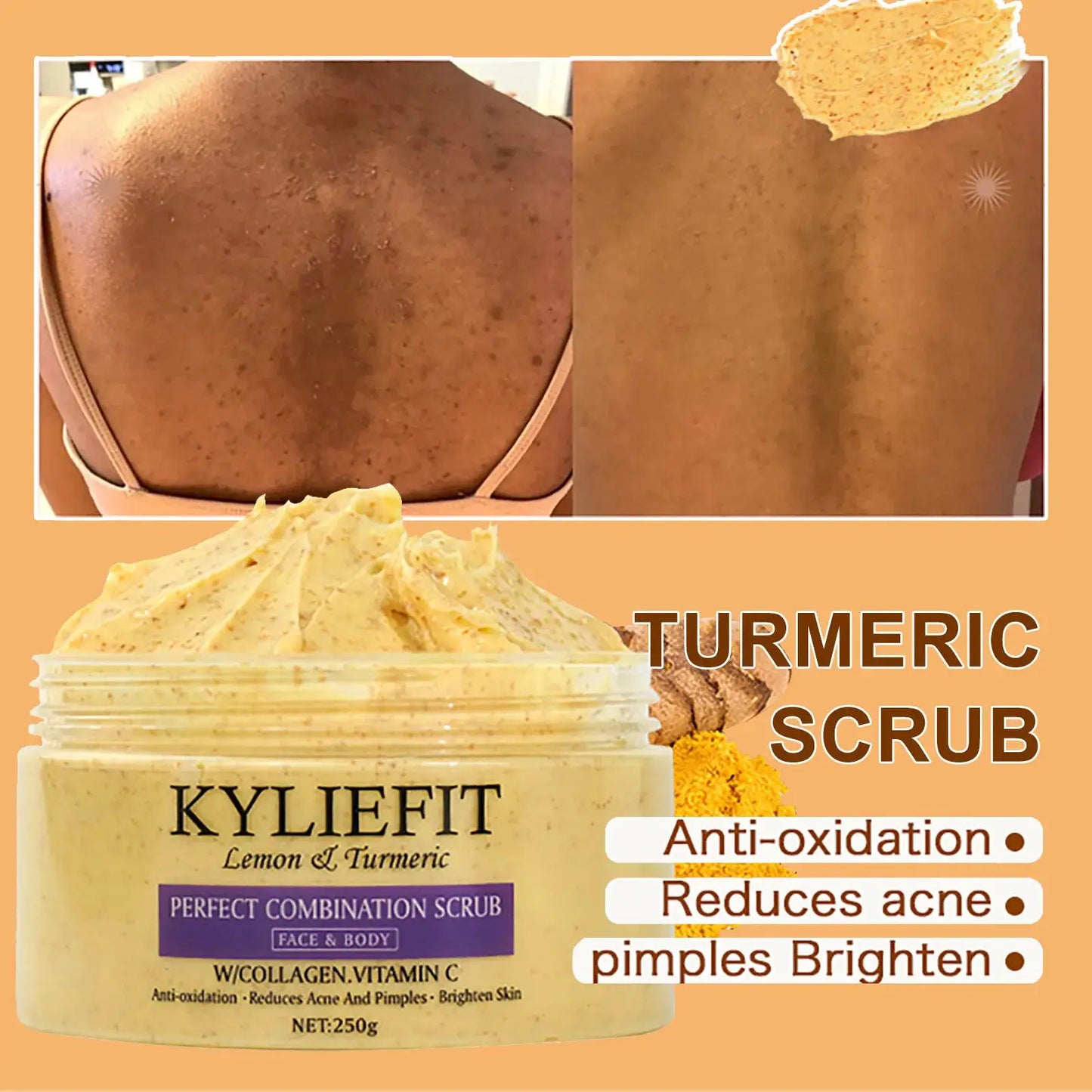 AILKE Organic Turmeric Lightening Skin Care Set, Reduce Acne, Improve Dullness, Hydration, Exfoliate, Clean and Smooths Skin by All Mart Bristol Ltd