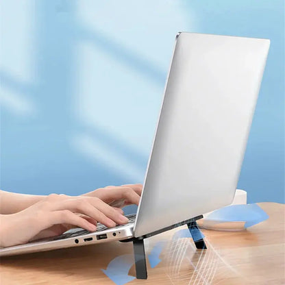 Foldable Laptop Stand Holder for MacBook Pro Air Invisible Notebook Holder Bracket Cooling Stand Universal Adhesive Laptop Stand by All Mart Bristol Ltd