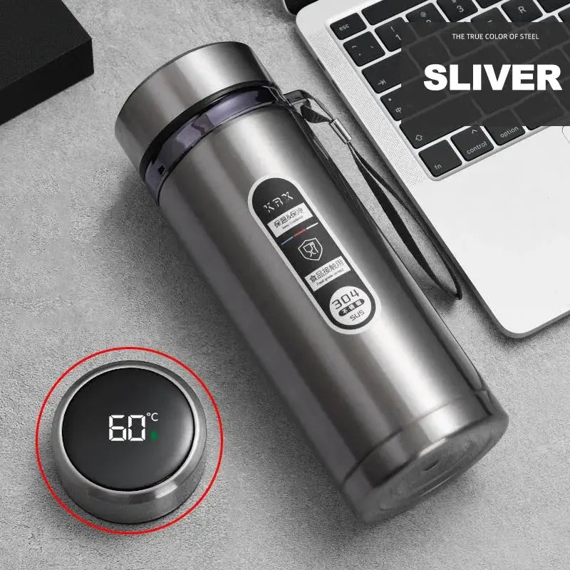 500ML-1Liter Stainless Steel Thermos Bottle with LED Temperature Display Sus304 Tea Water Bottle Vacuum Flask Portable Cups by All Mart Bristol Ltd
