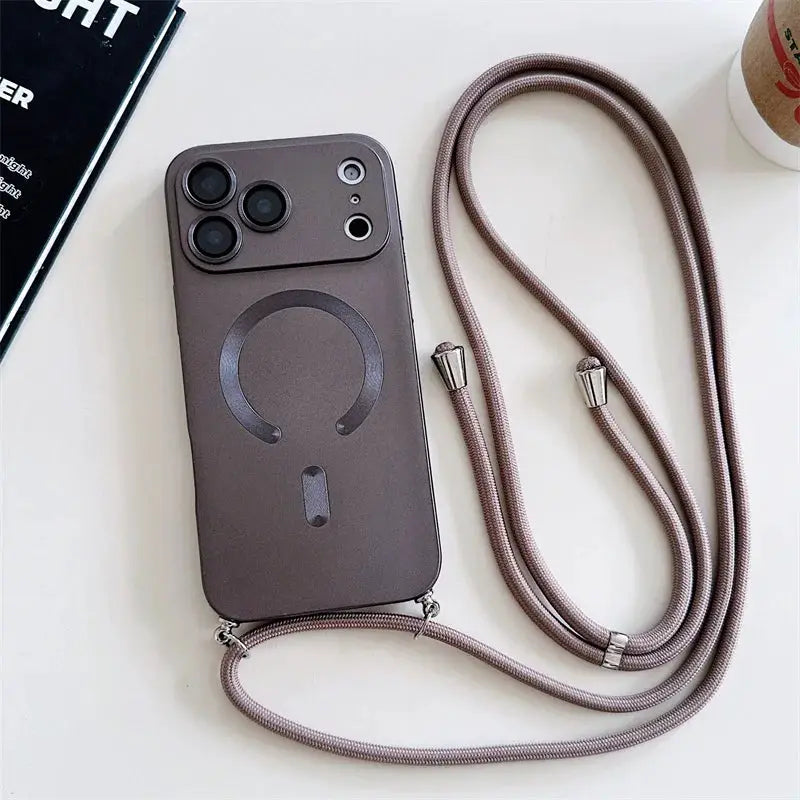 Crossbody Lanyard Magnetic Case For iPhone 17 Air 16 16E 15 14 13 12 11 Pro Max Plus For Magsafe Camera Protection Soft Cover by All Mart Bristol Ltd